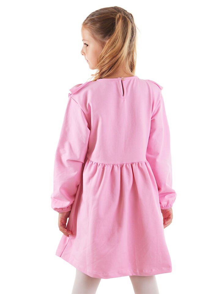 Simli Unicorn Kız Çocuk Pembe Elbise 7 Y - Pembe