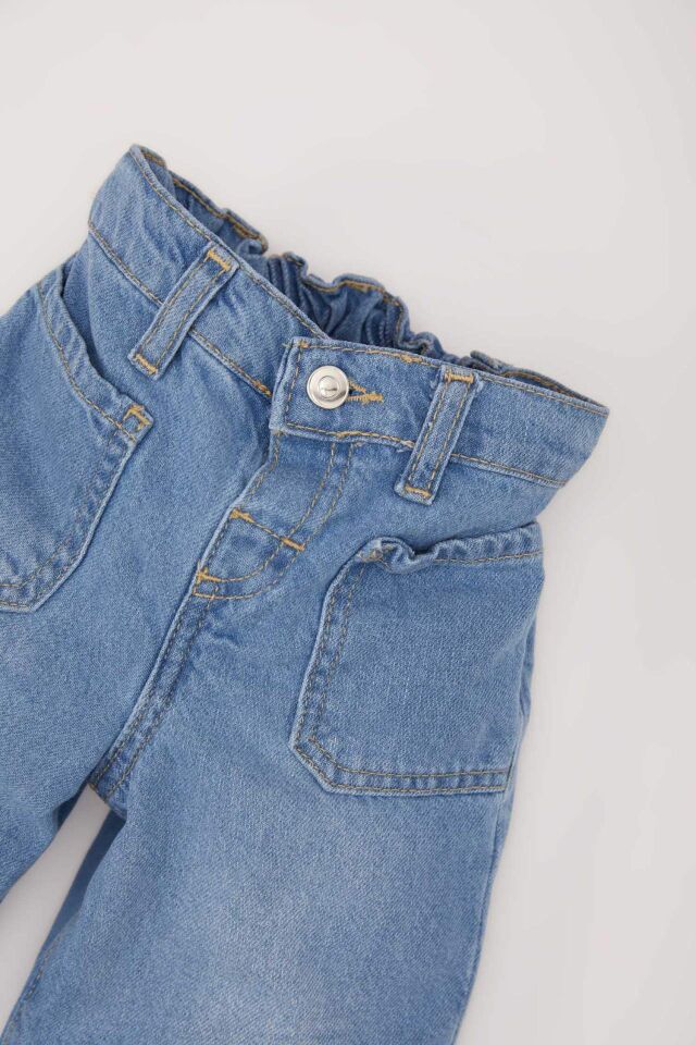 Kız Bebek Wide Leg Geniş Bol Paça Jean Pantolon