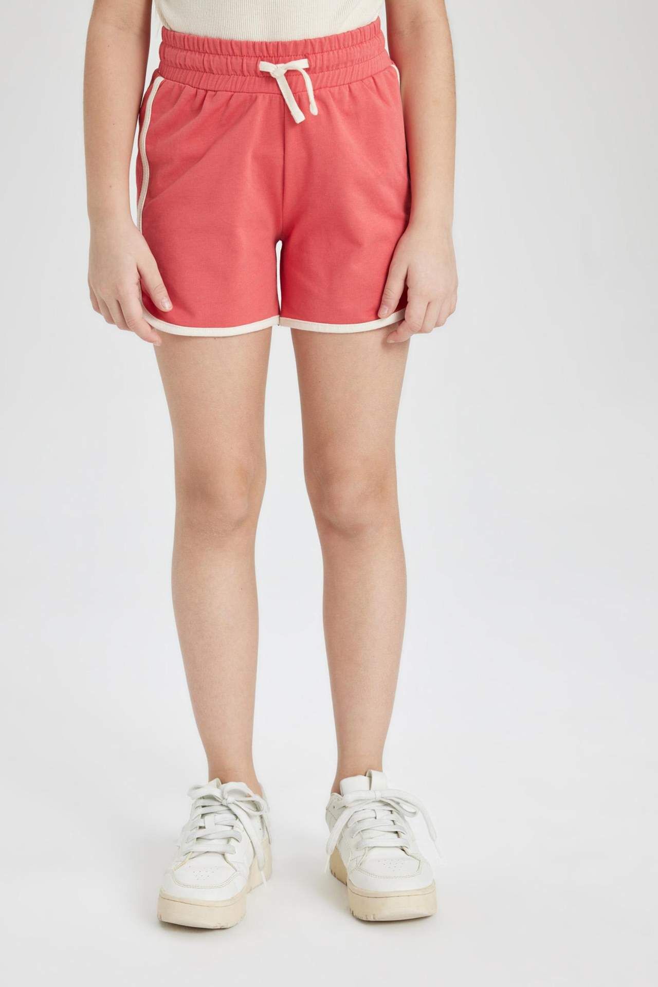 Kız Çocuk Beli Lastikli Basic Düz Şort