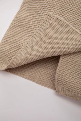 Kız Bebek Düğmeli Basic Düz Uzun Kollu Triko Hırka