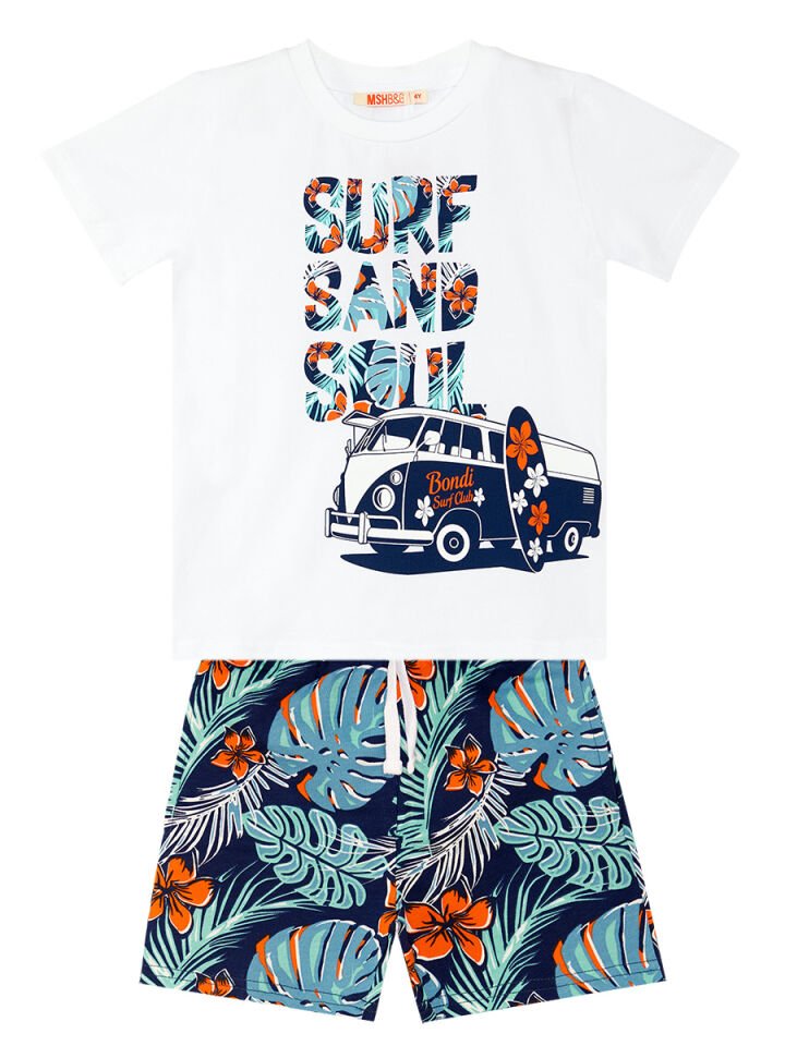 Surf Erkek Çocuk T-shirt Şort Takım 10 Y