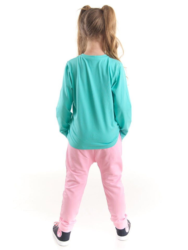 Real Unicorn Kız Çocuk T-shirt Pantolon Takım 4 Y - Pembe, Mint