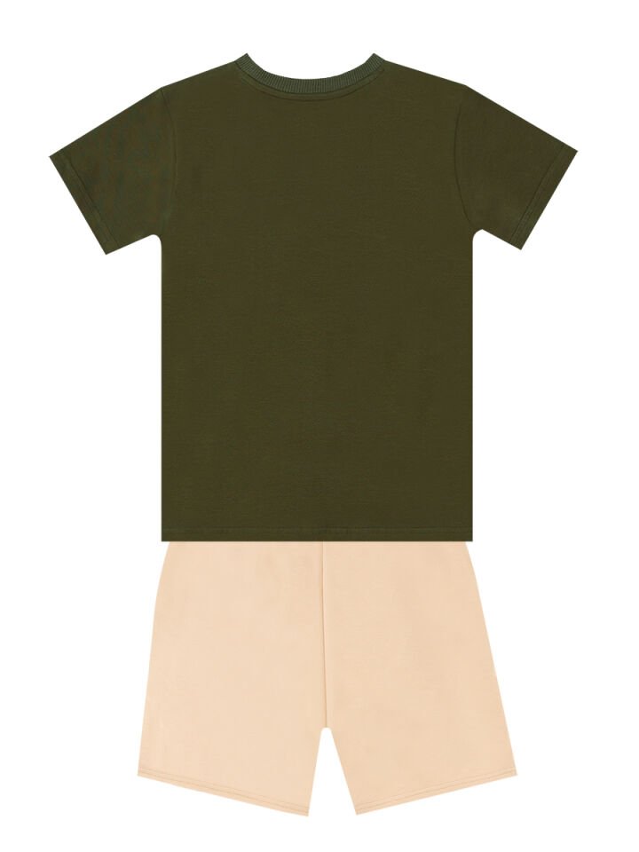 Rhino Erkek Çocuk T-shirt Şort Takım 8 Y - Haki