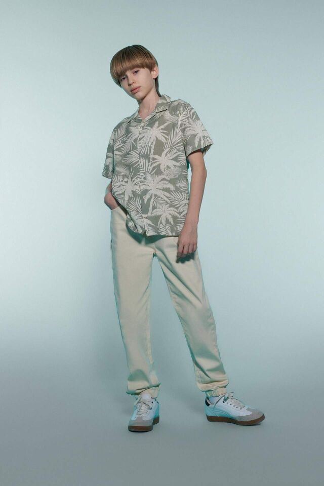 Erkek Çocuk Jogger Fit Standart Paça Gabardin Pantolon
