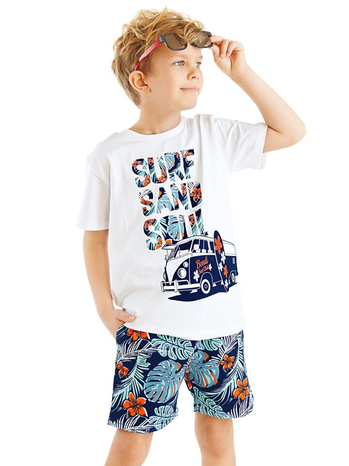 Surf Erkek Çocuk T-shirt Şort Takım 5 Y