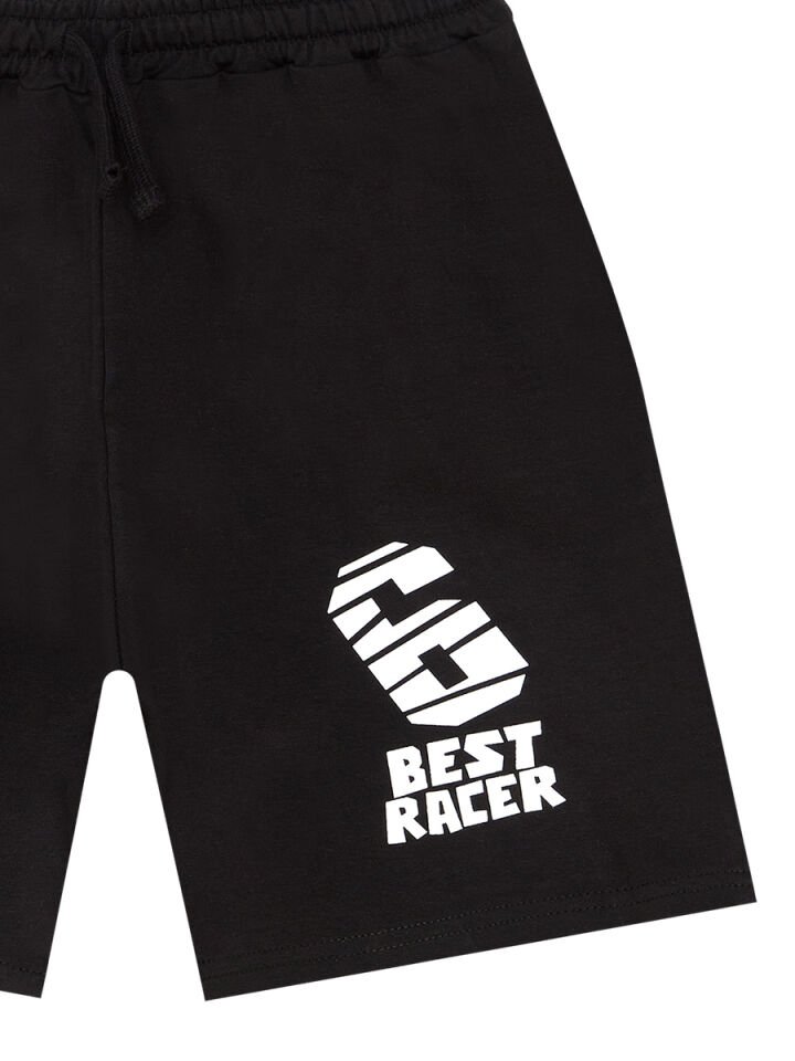 Yarışçı Erkek Çocuk T-shirt Şort Takım 10 Y - Beyaz