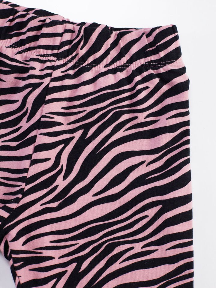 Unique Zebra Kız Çocuk Tunik Tayt Takım 9 Y - Pembe, Siyah