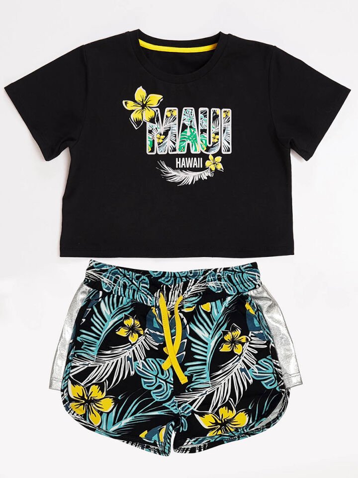 Maui Kız Çocuk Crop Top Şort Takım