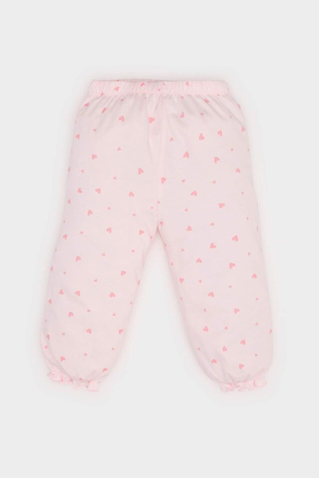 Kız Bebek Disney Prenses Pijama Takımı Kısa Kollu Penye Üst Beli Lastikli Uzun Alt