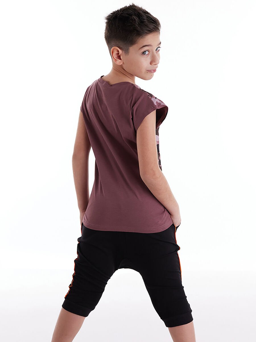 Monster Shark Erkek Çocuk T-shirt Kapri Şort Takım