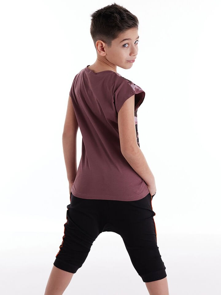 Monster Shark Erkek Çocuk T-shirt Kapri Şort Takım