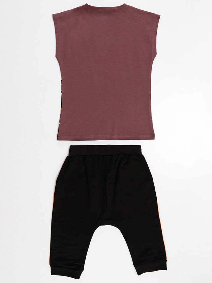 Monster Shark Erkek Çocuk T-shirt Kapri Şort Takım