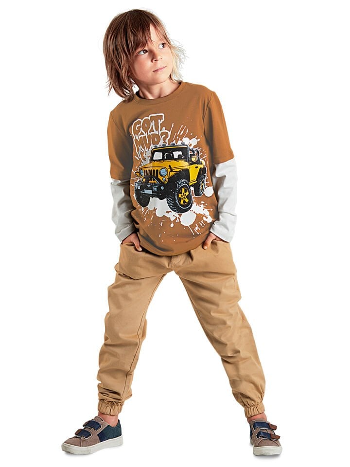 Jeep Erkek Çocuk T-shirt Gabardin Pantolon Takım
