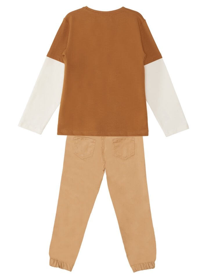 Jeep Erkek Çocuk T-shirt Gabardin Pantolon Takım