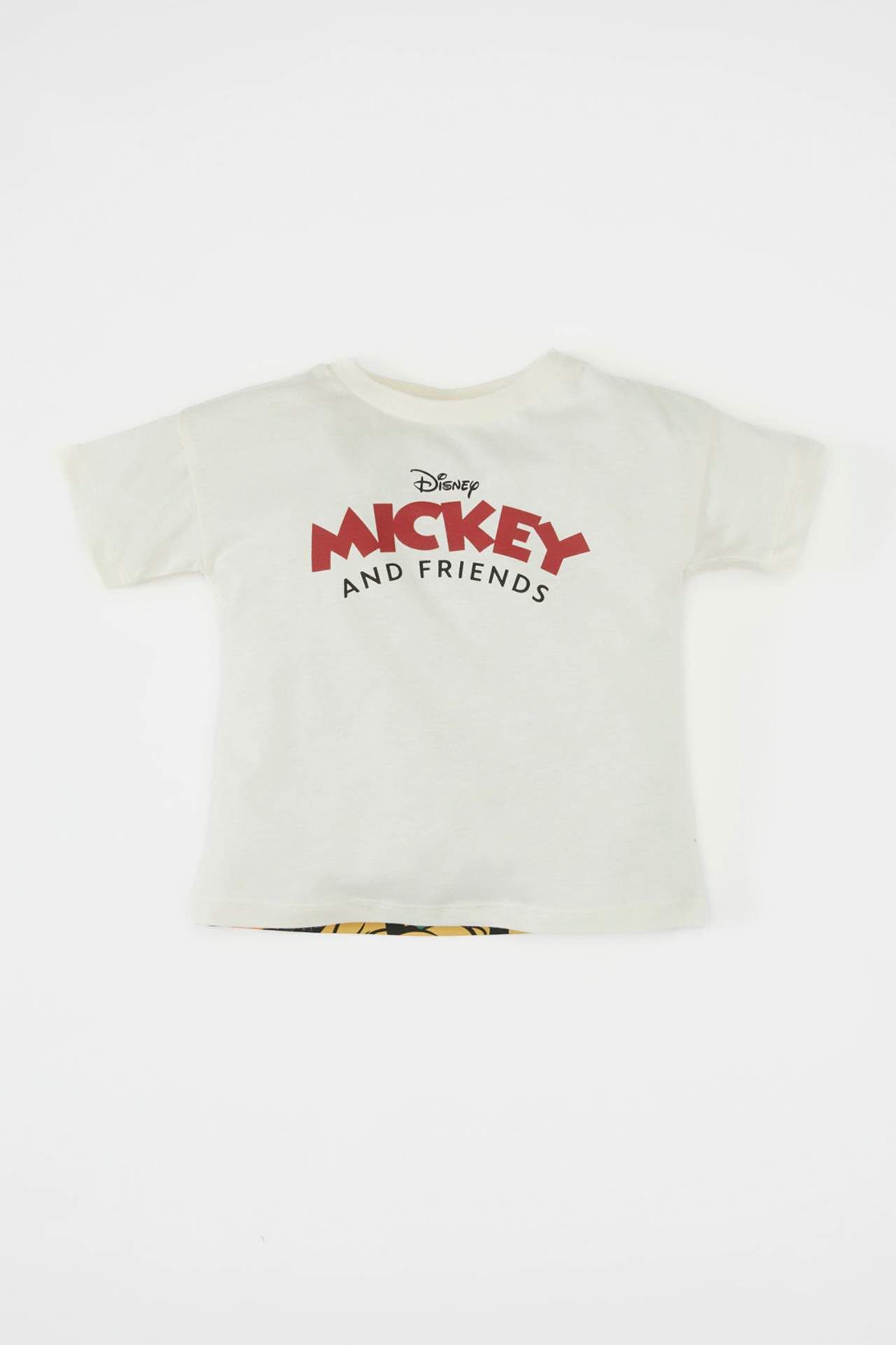 Erkek Bebek Disney Mickey & Minnie Bisiklet Yaka Kısa Kollu Tişört