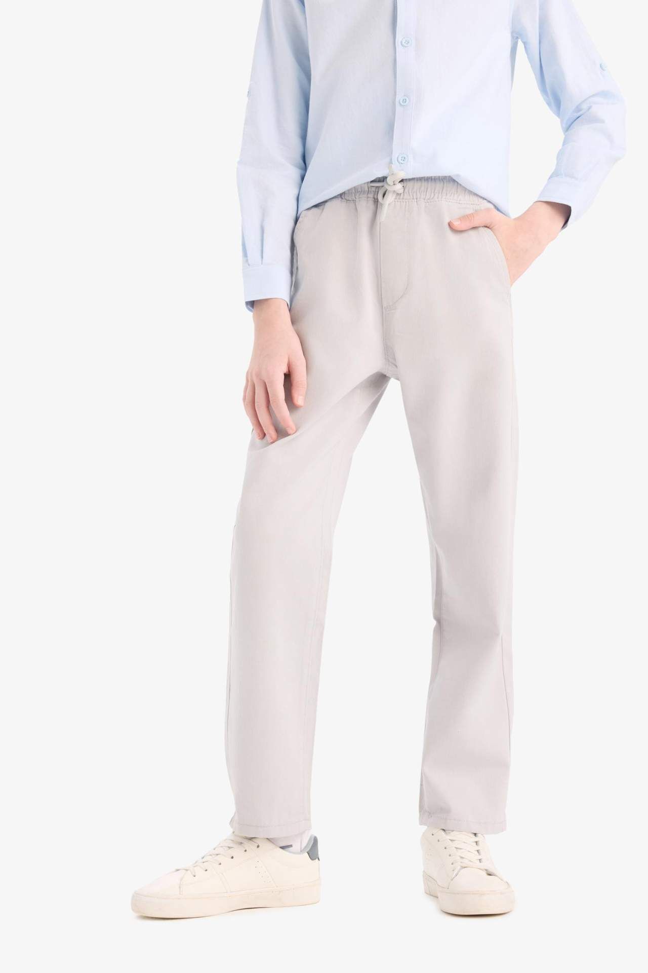 Erkek Çocuk Düz Paça Basic Düz Gabardin Pantolon