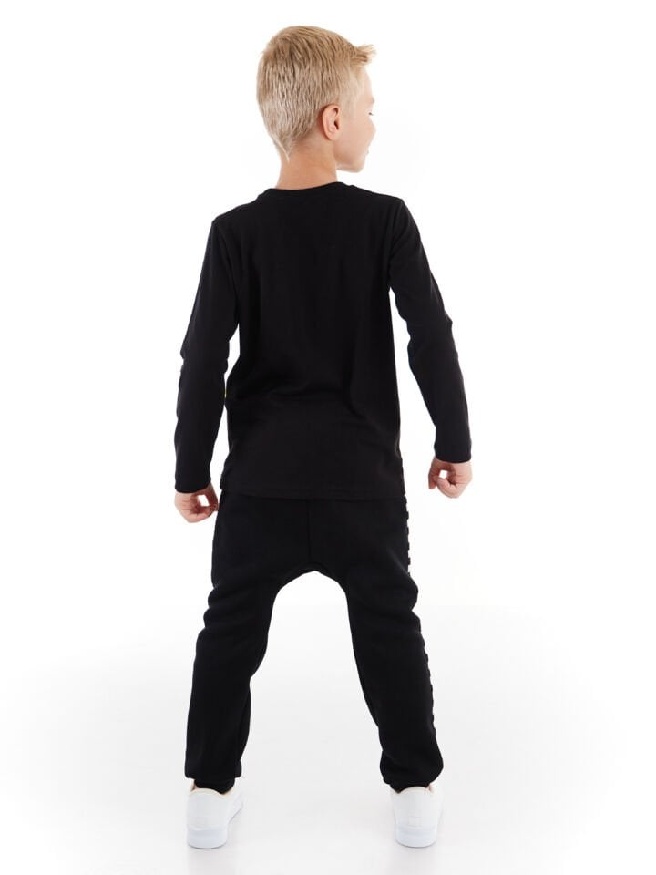Nonstop Game Erkek Çocuk T-shirt Pantolon Takım 6 Y - Siyah