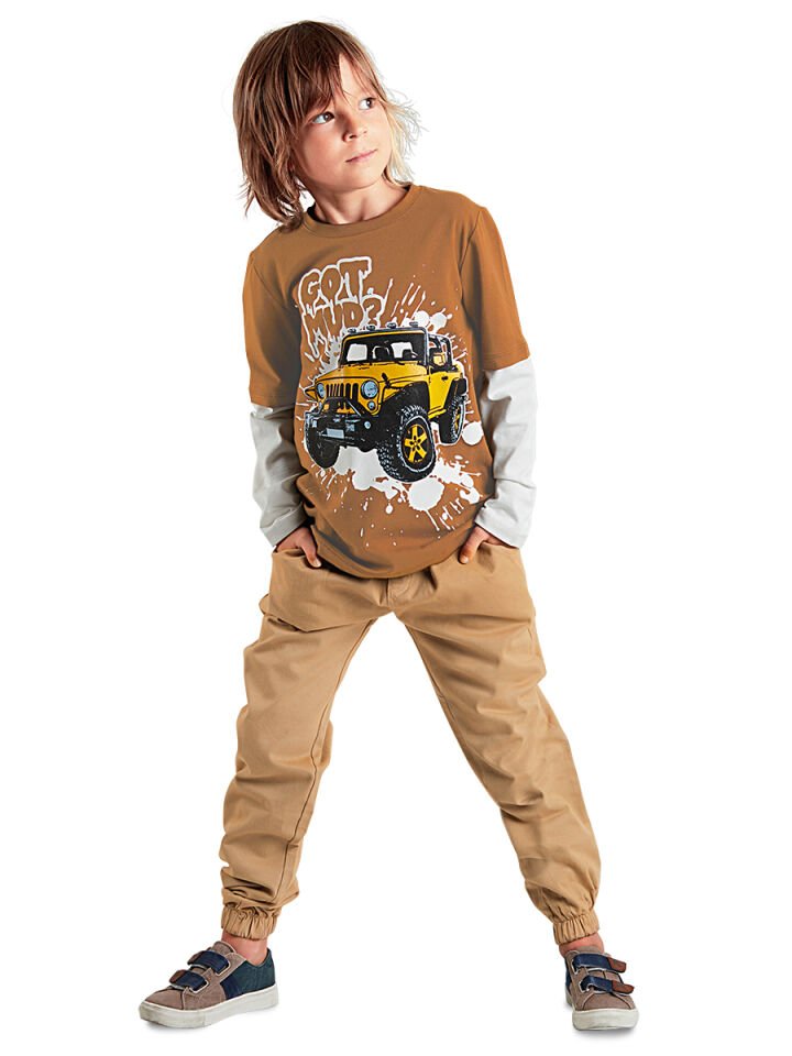 Jeep Erkek Çocuk T-shirt Gabardin Pantolon Takım 5 Y