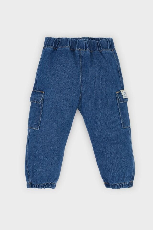 Erkek Bebek Esnek Bantlı Paça Jean Pantolon