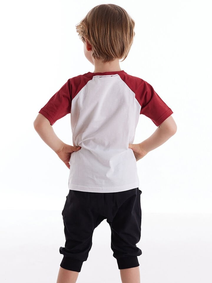 Dino Music Erkek Çocuk T-shirt Kapri Şort Takım