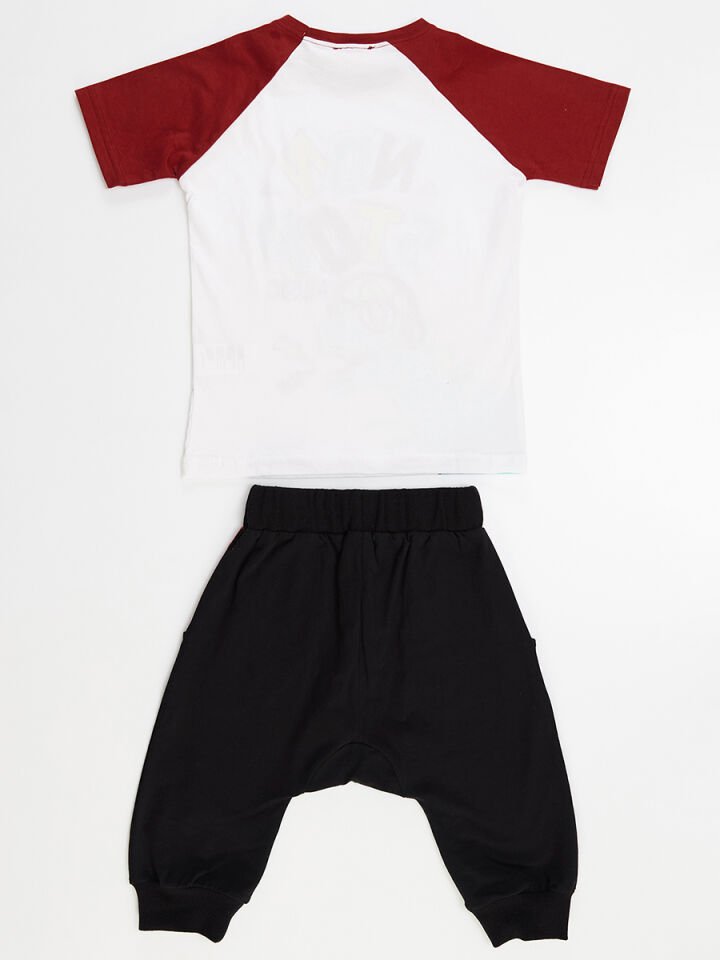 Dino Music Erkek Çocuk T-shirt Kapri Şort Takım