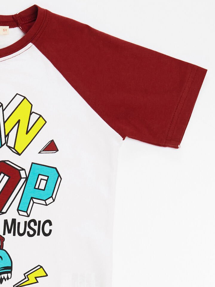Dino Music Erkek Çocuk T-shirt Kapri Şort Takım