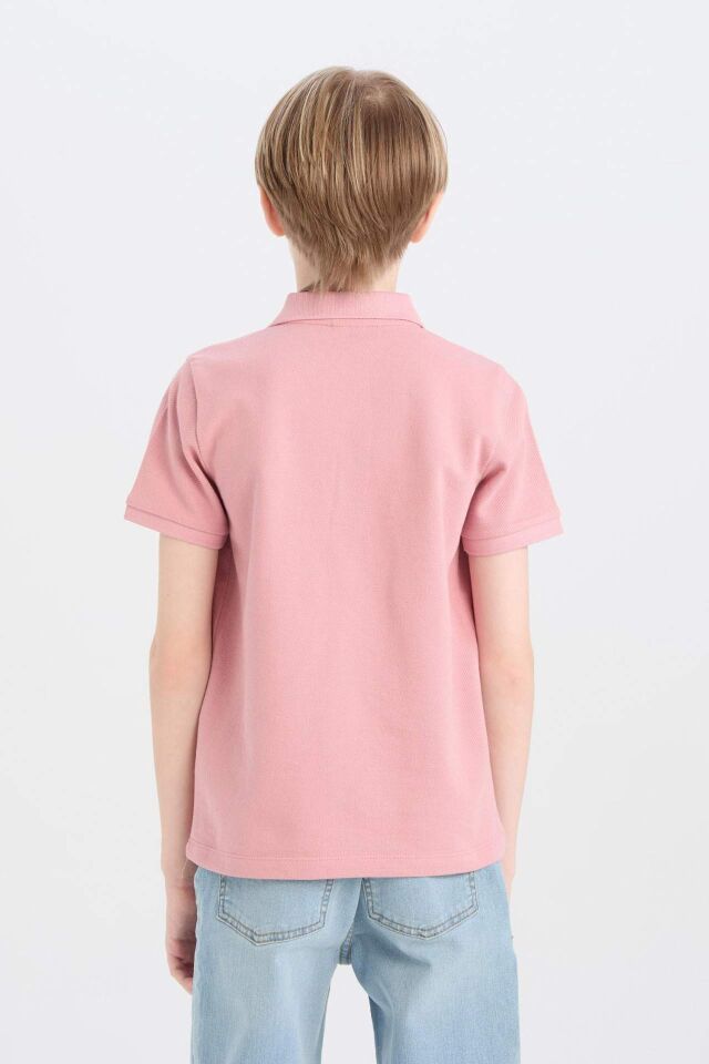 Erkek Çocuk Basic Düz Kısa Kollu Polo Tişört 13/14 Yaş