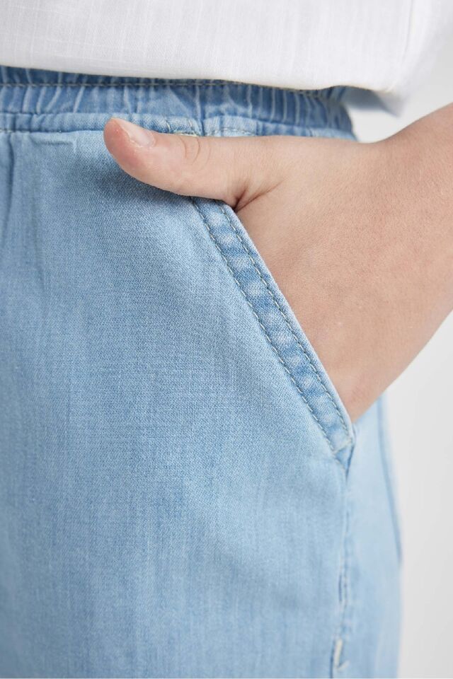 Erkek Çocuk Straight Fit Düz Paça Basic Düz Jean Pantolon