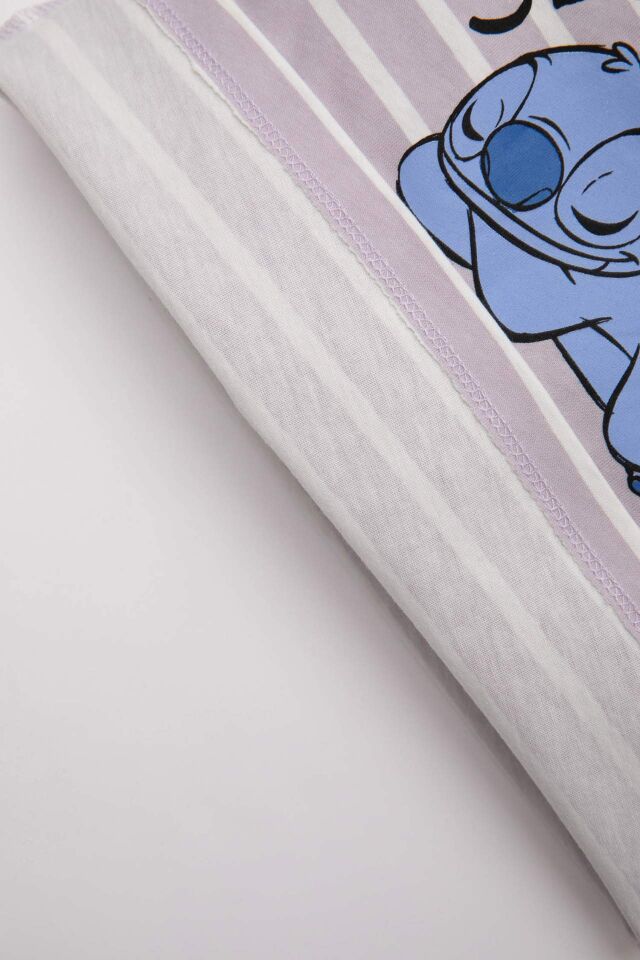 Kız Bebek Disney Lilo & Stitch Pijama Takımı Penye Kısa Kollu Üst Şort