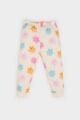Kız Bebek Pijama Takımı Ayı Baskılı Uzun Kollu Penye Üst Beli Lastikli Uzun Alt