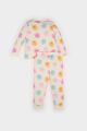 Kız Bebek Pijama Takımı Ayı Baskılı Uzun Kollu Penye Üst Beli Lastikli Uzun Alt