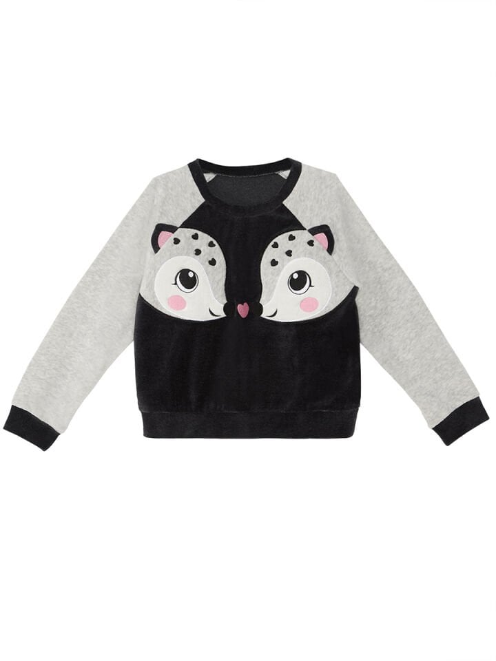 İkiz Ceylan Kız Çocuk Kadife Eşofman Takım