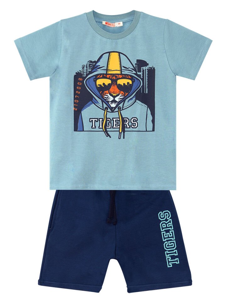 Tigers Erkek Çocuk T-shirt Şort Takım 6 Y - Mavi, Lacivert