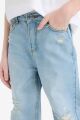 Erkek Çocuk Wide Leg Geniş Paça Jean Pantolon
