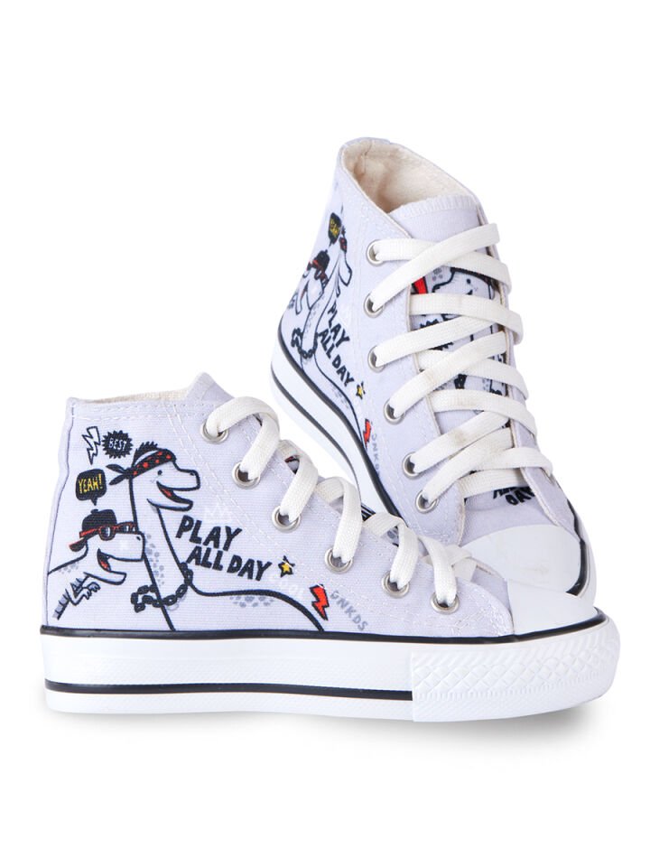 Play Allday Erkek Çocuk Sneakers Spor Ayakkabı 33 N - Gri