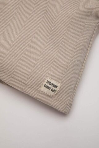 Erkek Bebek Kapüşonlu Etiket Baskılı Düğmeli Sweatshirt