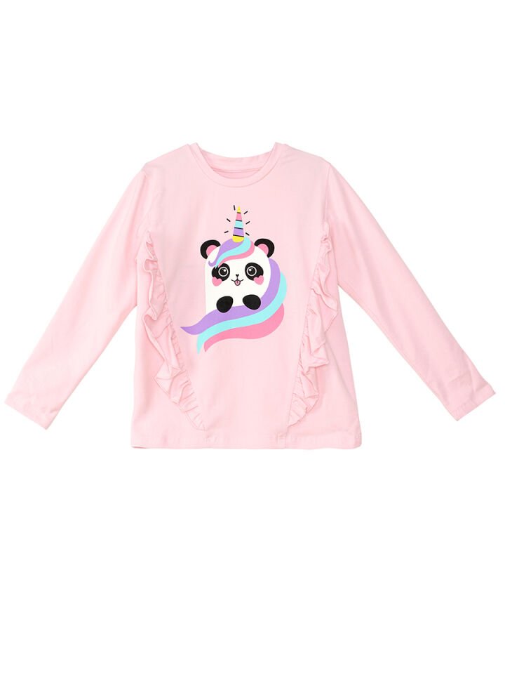 Panda Unicorn Kız Çocuk T-shirt Tayt Takım