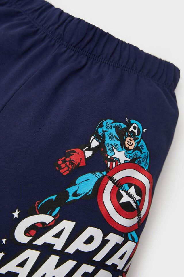 Erkek Bebek 2'li Takım Marvel Comics Kısa Kollu Tişört Esnek Belli Şort