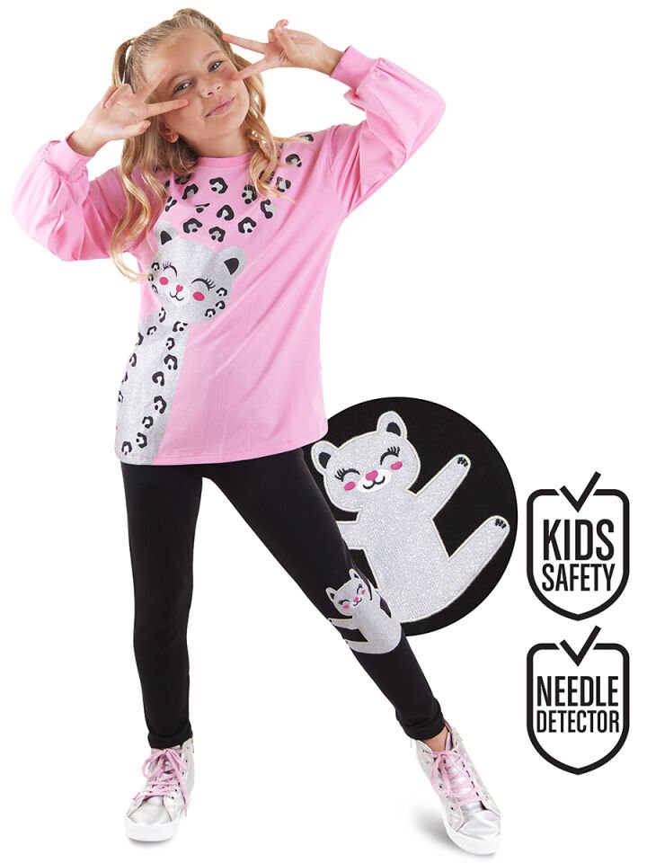 Leo Kız Çocuk Tayt T-Shirt Takım 5 Y - Pembe