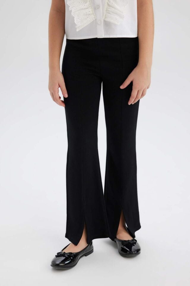 Kız Çocuk Flare Fit Yırtmaçlı Pantolon