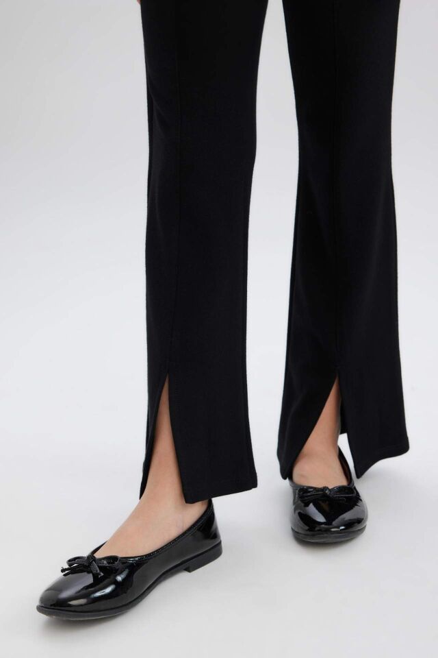 Kız Çocuk Flare Fit Yırtmaçlı Pantolon