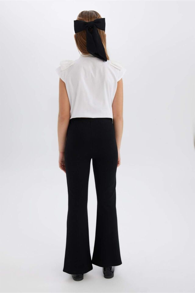 Kız Çocuk Flare Fit Yırtmaçlı Pantolon