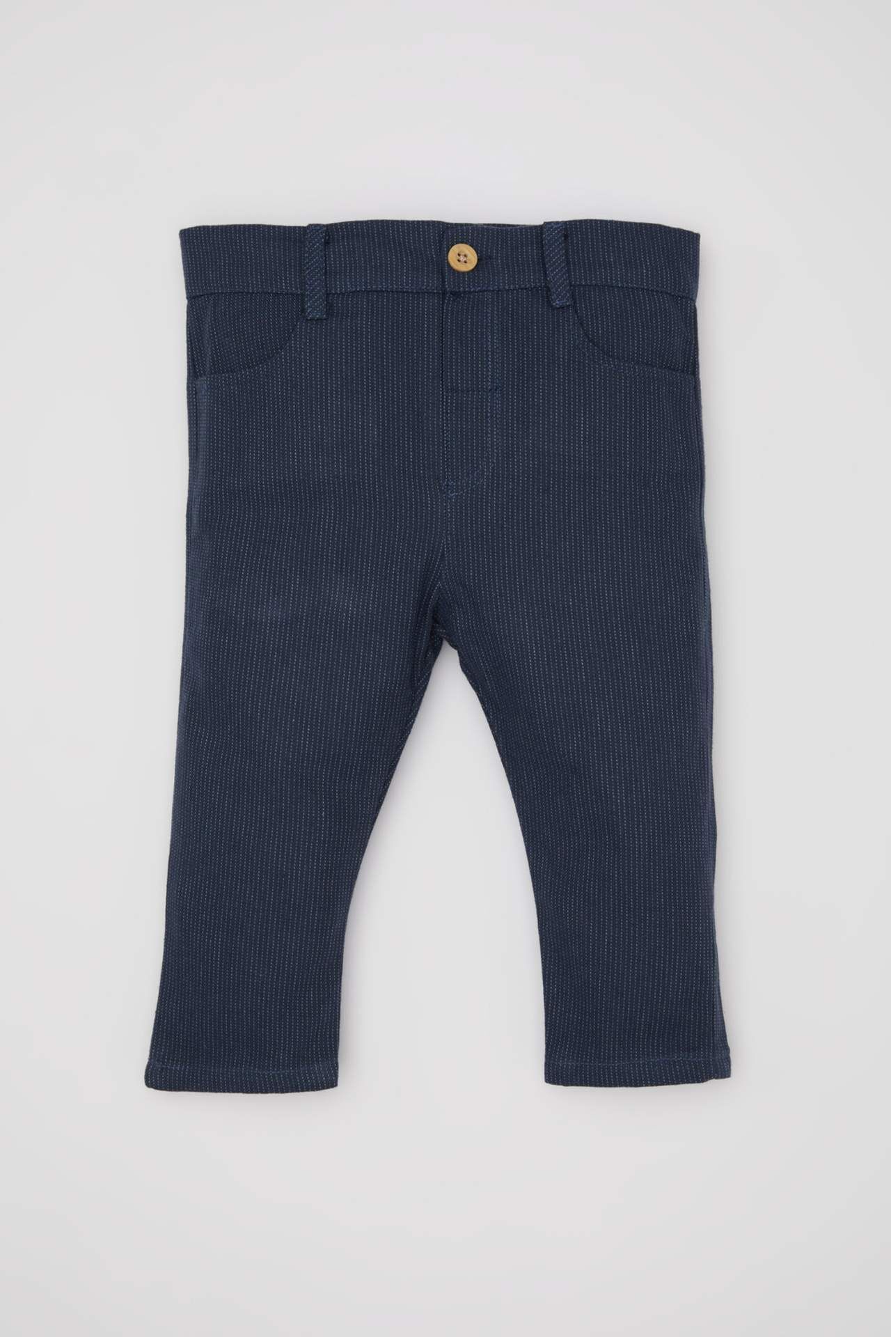 Erkek Bebek Çizgili Düz Paça Gabardin Pantolon