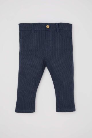 Erkek Bebek Çizgili Düz Paça Gabardin Pantolon