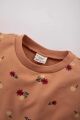 Kız Bebek Çiçek Desenli Uzun Kollu Sweatshirt Eşofman Altı 2'li Takım