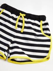 Lolycorn Kız Çocuk Crop Top Şort Takım 4 Y - Beyaz, Siyah