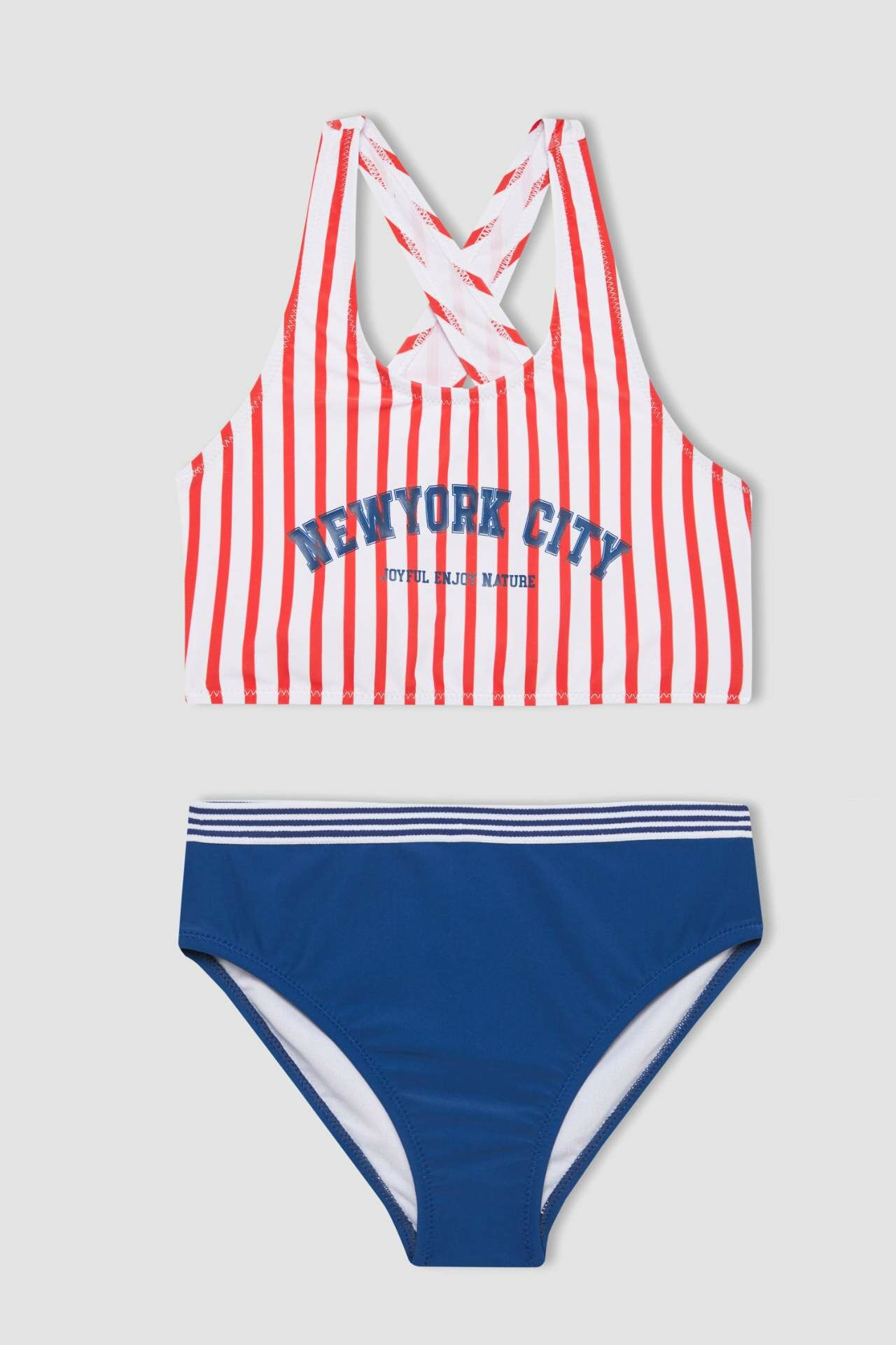 Kız Çocuk Baskılı Bikini Takımı