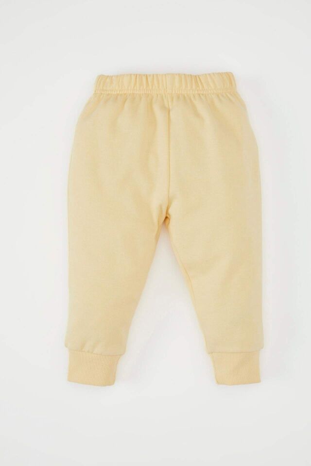 Kız Bebek 2'li Takım Baskılı Bisiklet Yaka Sweatshirt Beli Lastikli Eşofman Altı