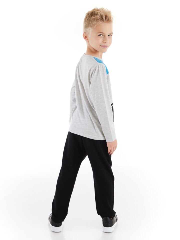 Rocker Boy Erkek Çocuk T-shirt Pantolon Takım 9 Y - Siyah, Krem