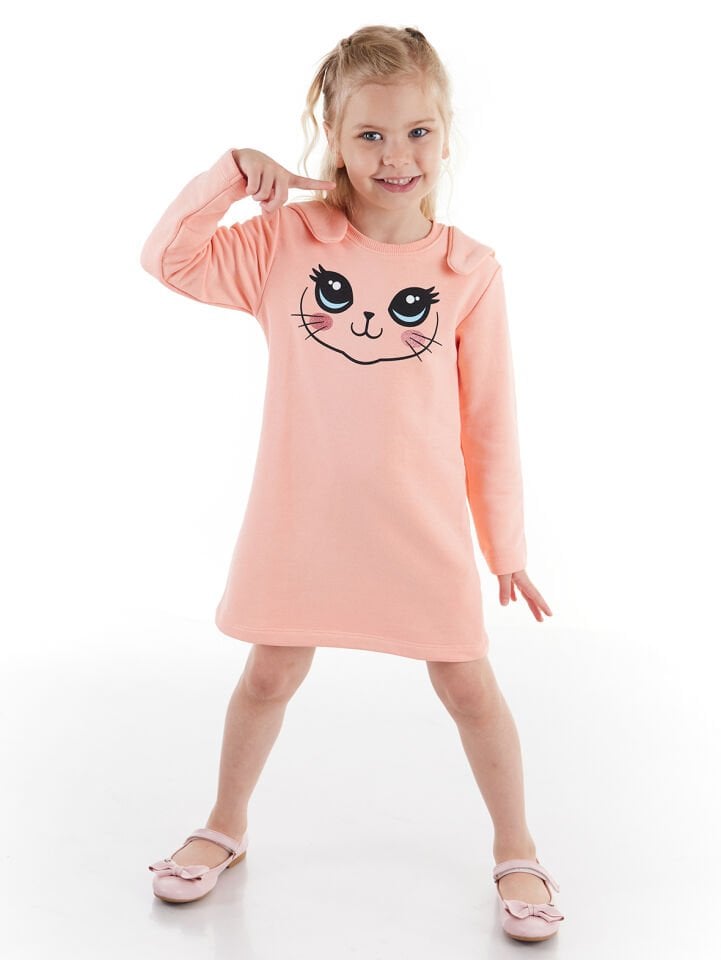 Tavşan Kulaklı Kız Çocuk Elbise